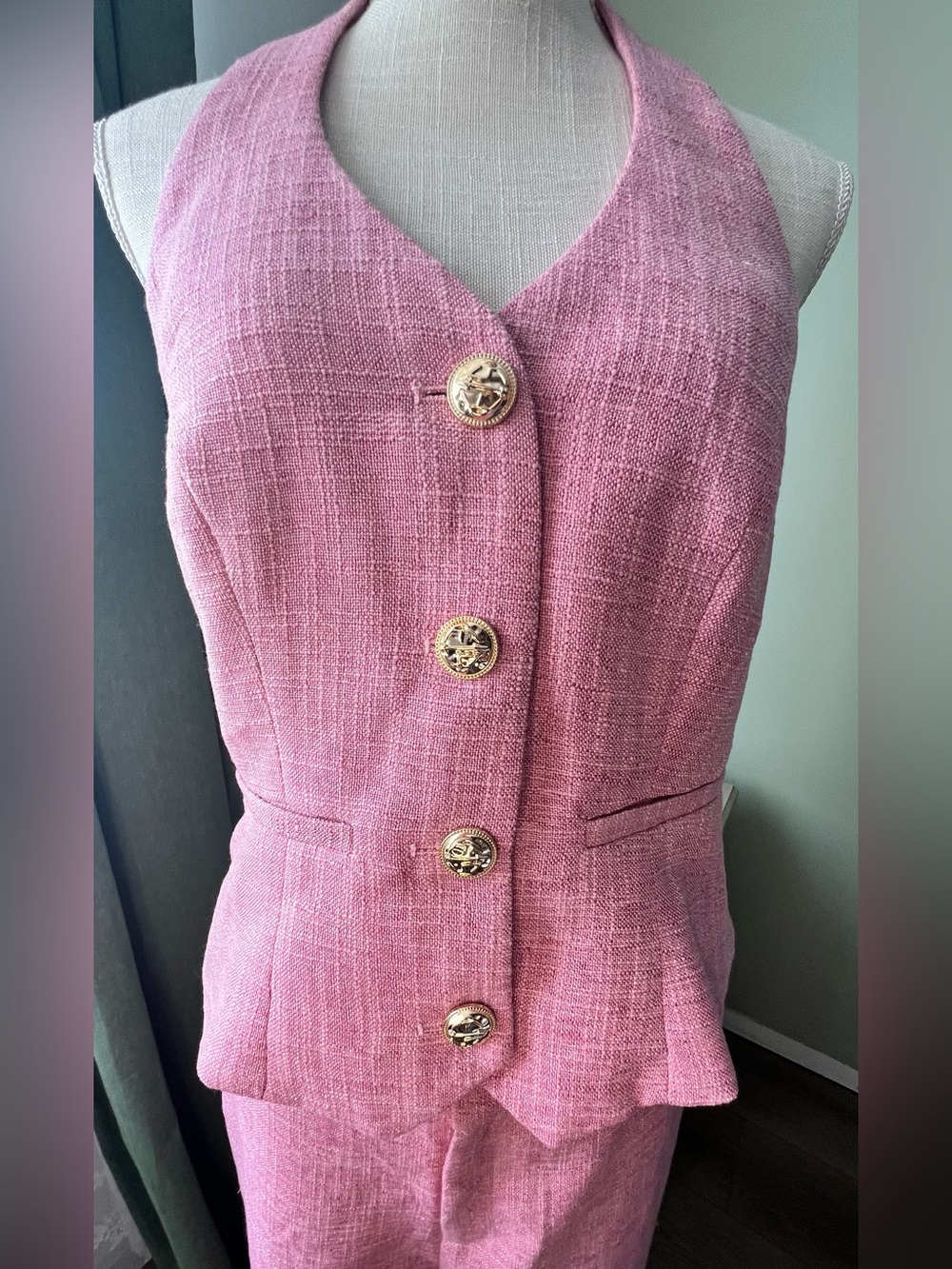 Commense Halter Vest & Wide Leg Pants Set size L - Picture 4 of 10